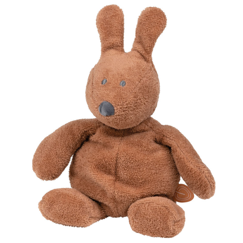  - susie et bonnie - peluche lapin éponge marron rouille 30 cm 